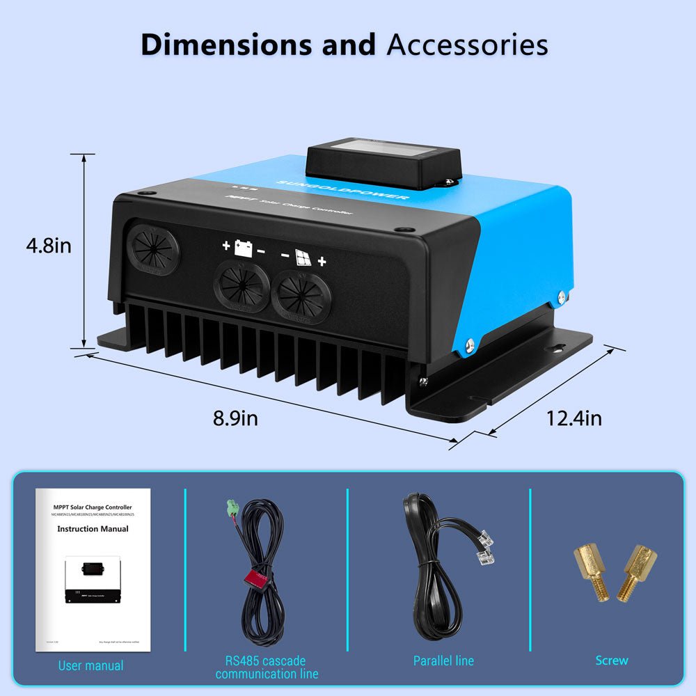 SunGoldPower 100 Amp MPPT Solar Charge Controller