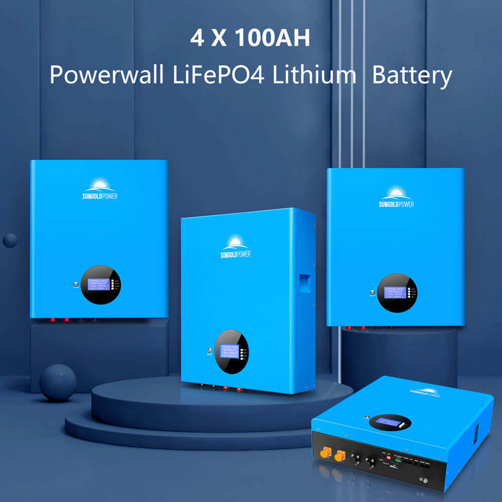 SunGoldPower Off-Grid Solar Kit 13000W 48VDC 120VAC/240V 20.48KWH PowerWall Lithium Battery 12 X 370 Watts Solar Panels SGM-1320M