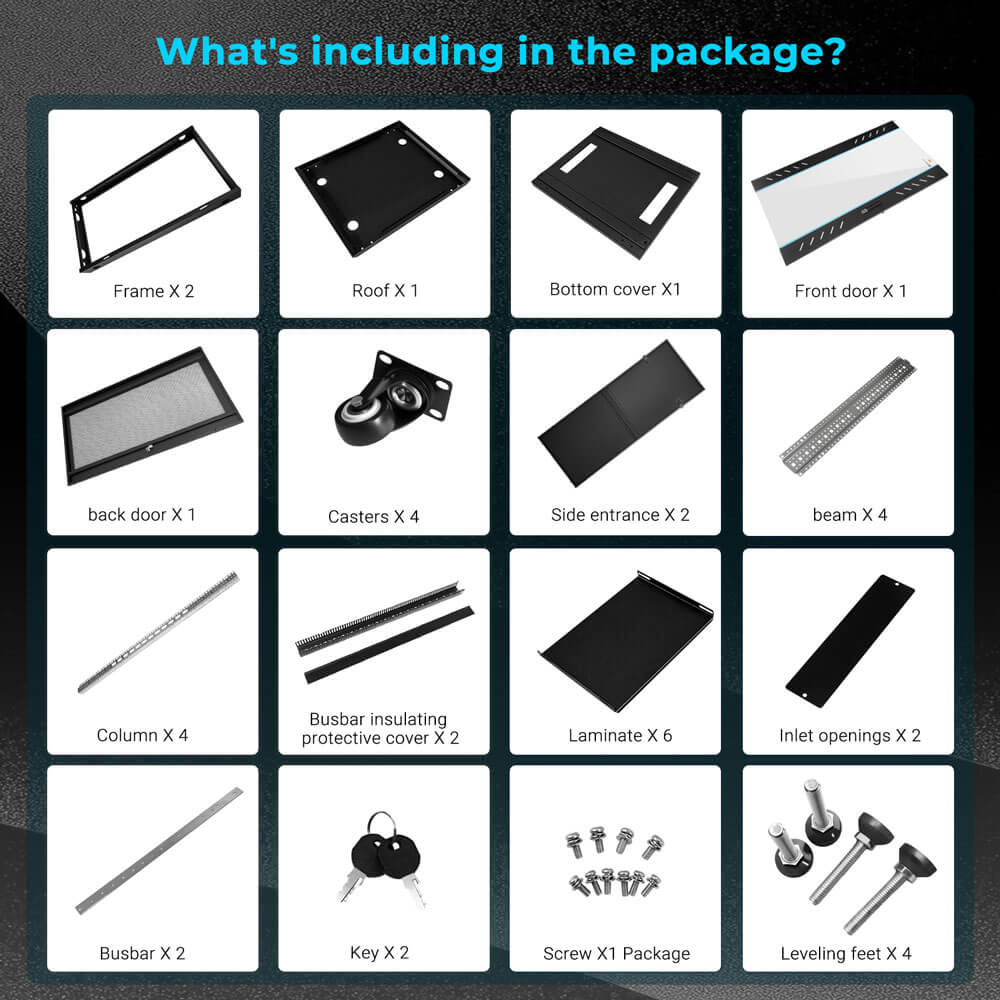 SunGoldPower Enclosed Battery Cabinet 6 Slot with Bus Bar for SG48100P/ SGH48100T