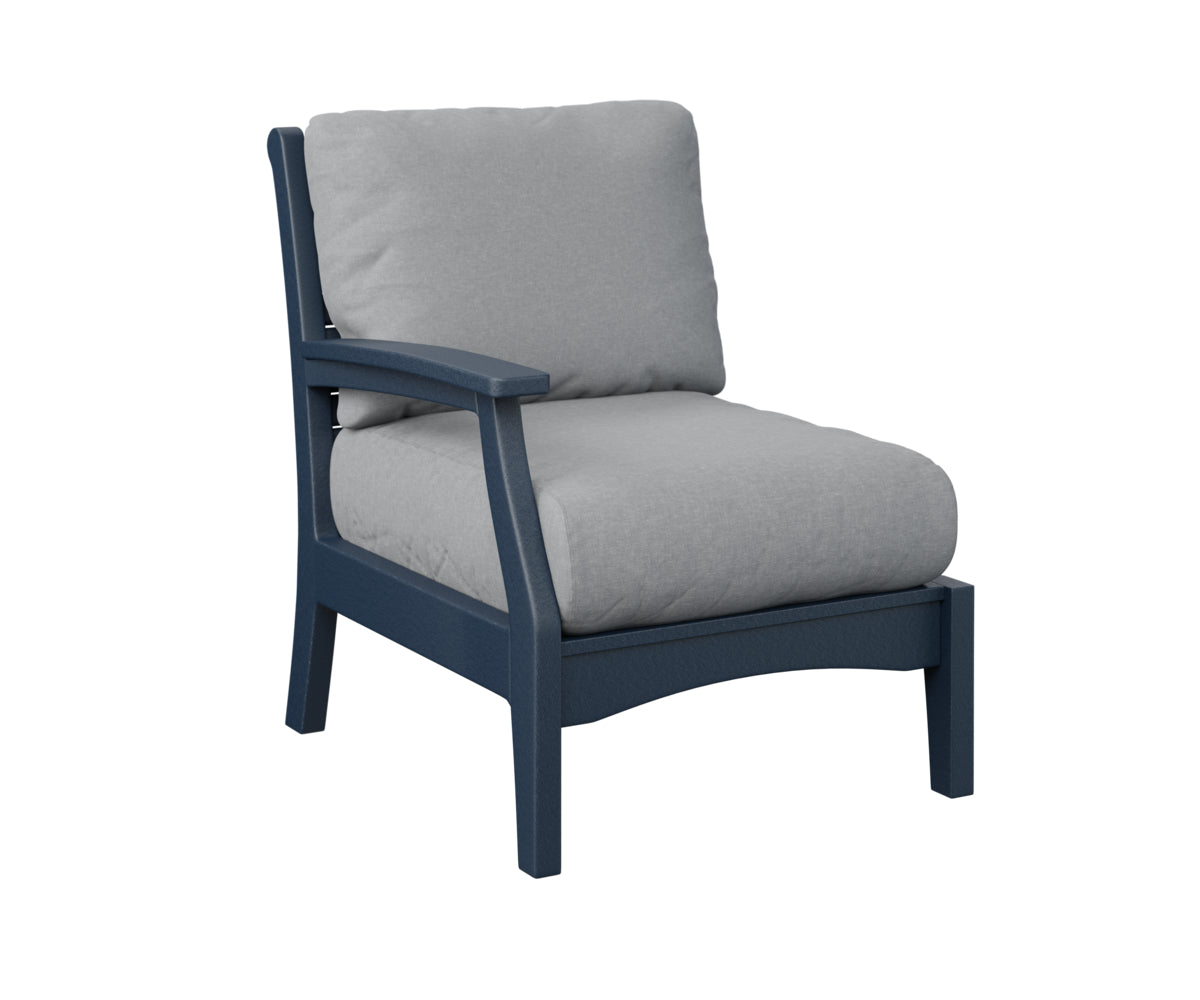 Berlin Gardens Classic Terrace Right Arm Sectional Club Chair Group B Fabric