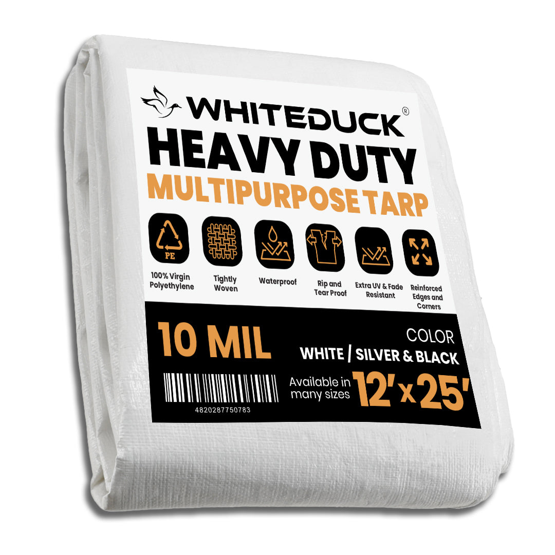 White Duck Outdoors Heavy Duty Poly Tarp 10 mil, 6 oz.