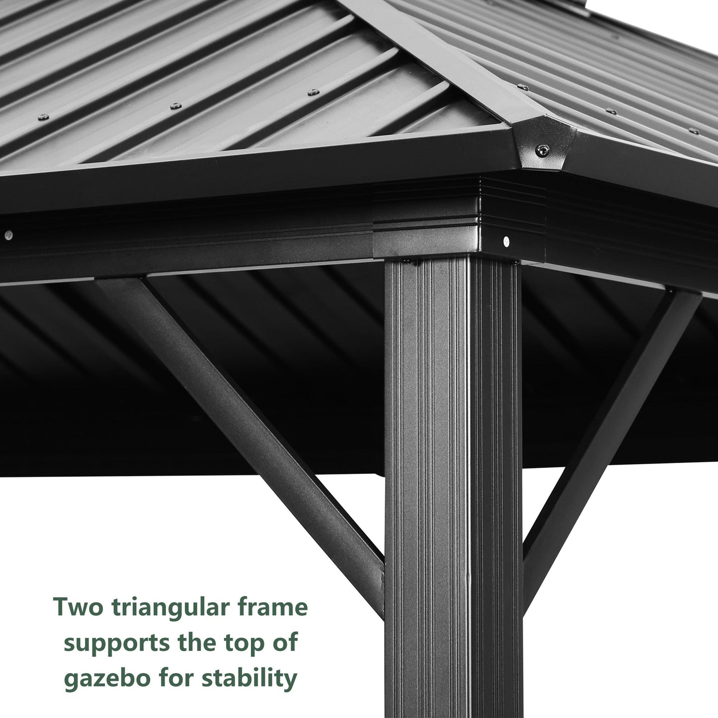 Ainfox 12x16Ft Patio Gazebo Outdoor Canopy with Mosquito with 2200lbs weight capacity of snow