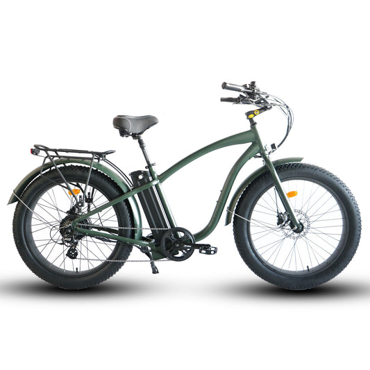 Coastal Cruiser Fat Tire Step Over 26x4 - 52v Beach Cruiser Electric Bike