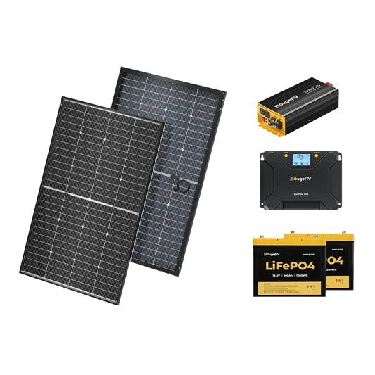 BougeRV 12V 400 Watt Rigid Solar System Kit