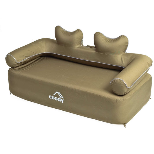 Coody Air Sofa Forest Green - Inflatable Camping Couch with Built-In Pump
