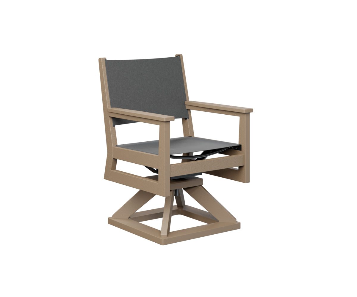Berlin Gardens Mayhew Sling Swivel Rocker Dining Chair