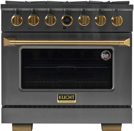 Kucht 36" Freestanding Dual Fuel Range Liquid Propane KXP36/LP