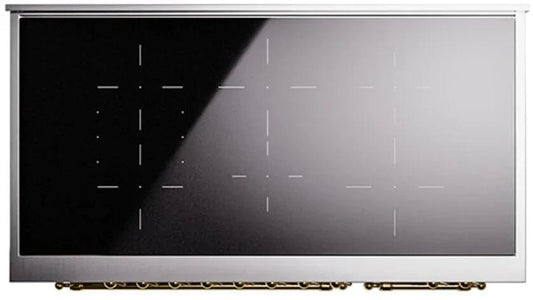 ILVE Nostalgie II 48 " Electric Range, Stainless Steel, Brass Trim UPI486QNMPSSG