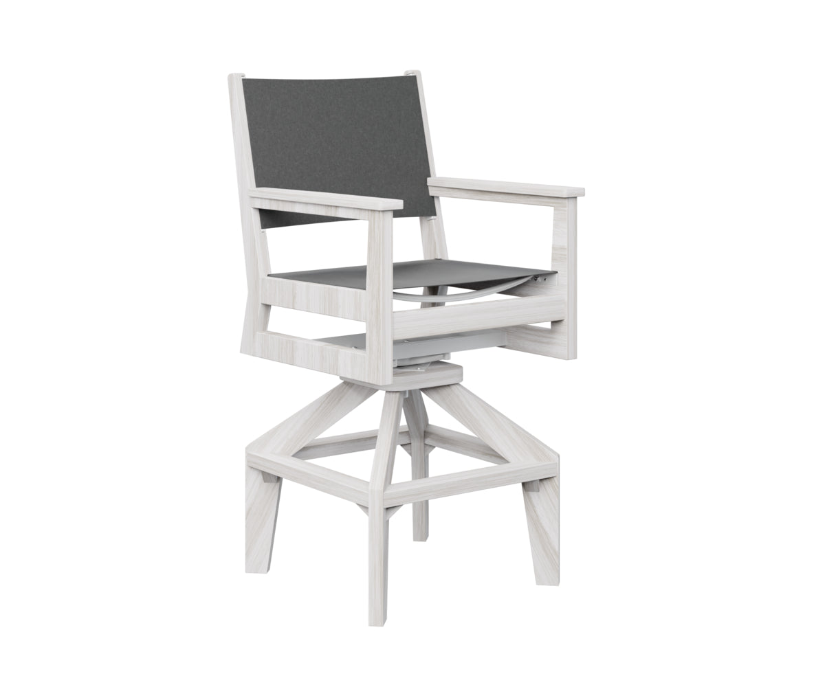 Berlin Gardens Mayhew Sling Swivel Bar Height Chair