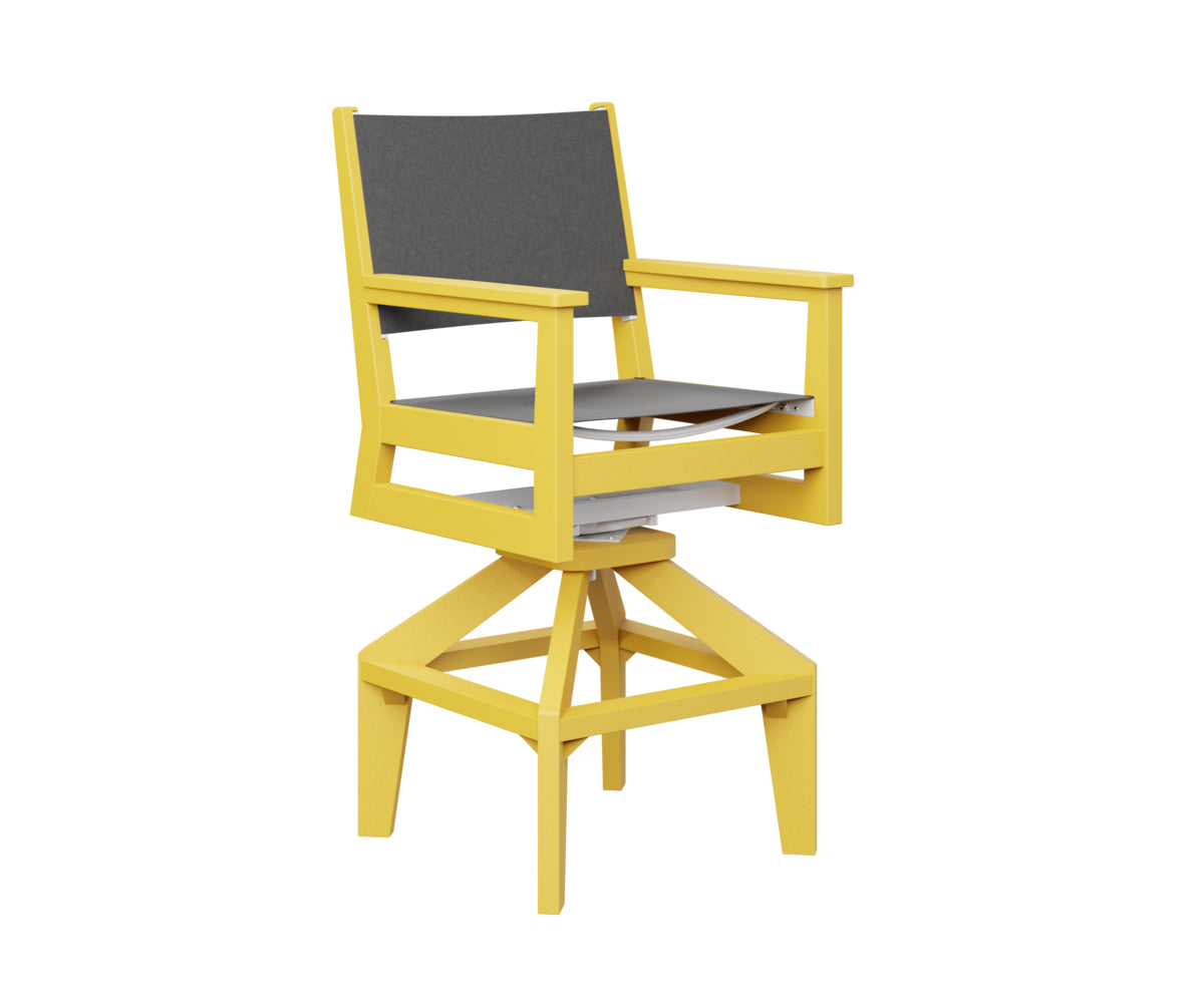 Berlin Gardens Mayhew Sling Swivel Bar Height Chair