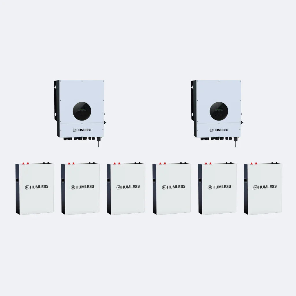 Humless IP65 Wall-mountable Batteries w/ 6kW Universal Inverter