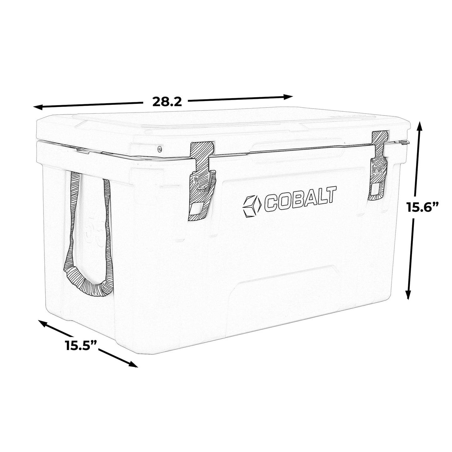 Blue Coolers Cobalt 55 Quart Roto-Molded Super Cooler