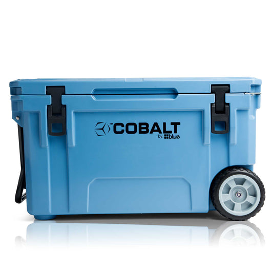 Blue Coolers Cobalt 55 Quart with Wheels Roto-Molded Super Cooler