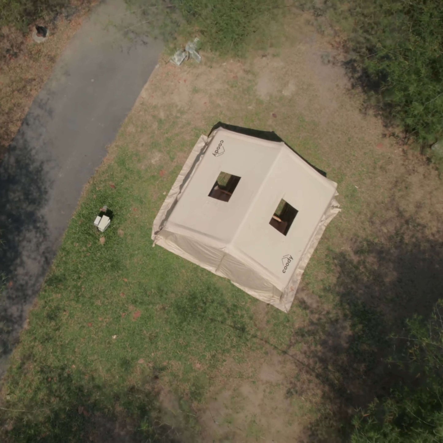 Coody 10 Beige Inflatable Tent House for Camping (2-4 Person)