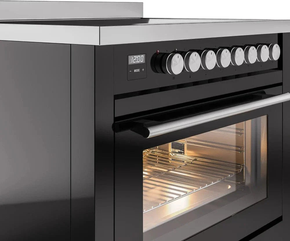 ILVE 36"Professional Plus Freestanding Induction Range Glossy Black UPI366WMPBK