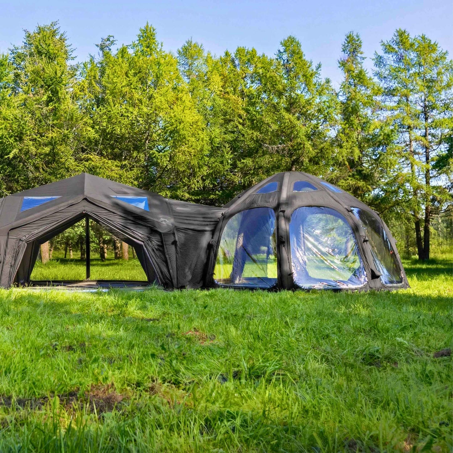 Coody Tent Connector Dome+3.6 (Black) - for Aurora Dome-to-Tent(17.2, 13.6, Hub, 10)