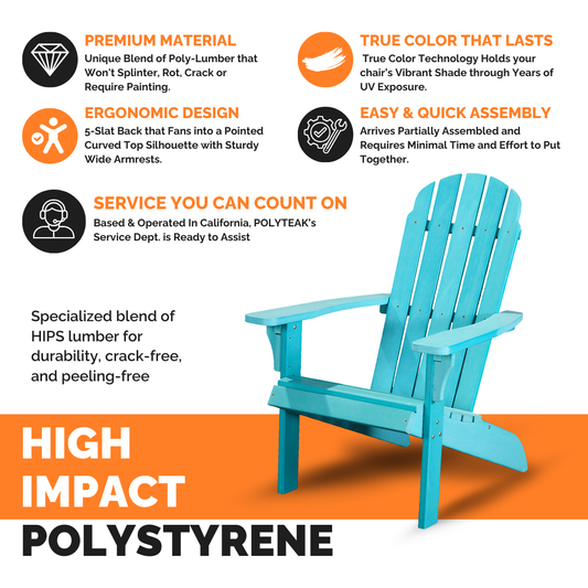 PolyTEAK Traditional Element Adirondack Chair