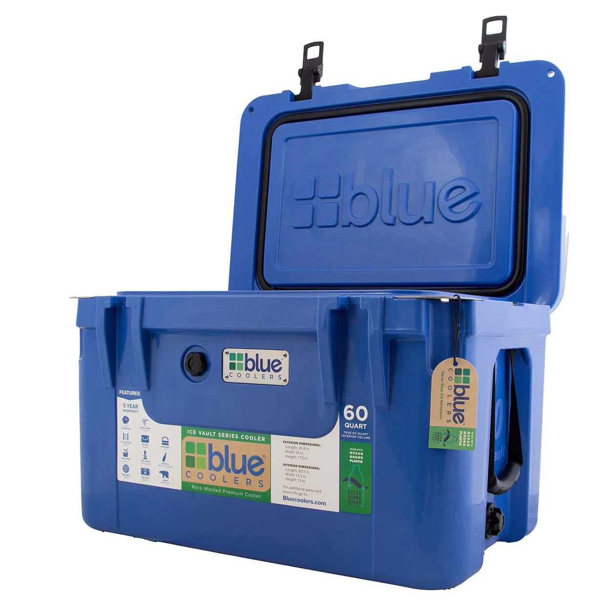 Blue Coolers 60 Quart Ice Vault Roto-Molded Cooler
