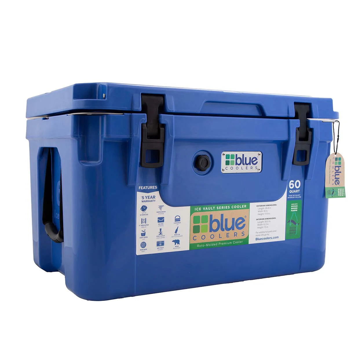 Blue Coolers 60 Quart Ice Vault Roto-Molded Cooler