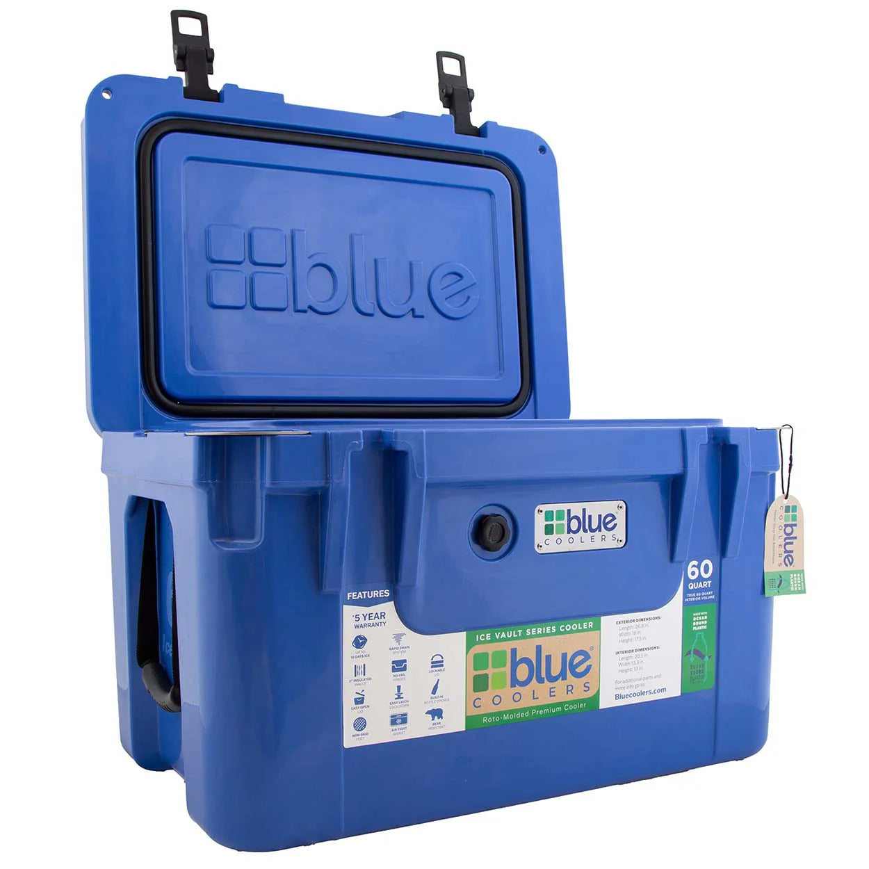 Blue Coolers 60 Quart Ice Vault Roto-Molded Cooler