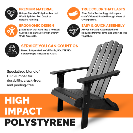 PolyTEAK Classic Folding Adirondack Chair