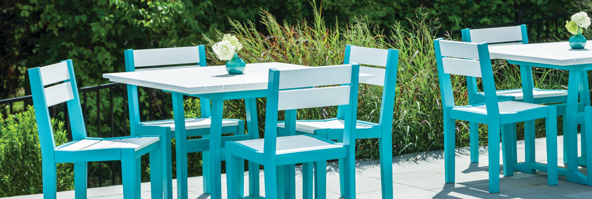 Seaside Casual Coastline Café Square Dining Table