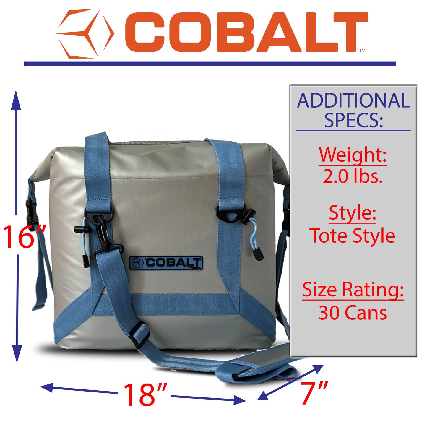 Blue Coolers Cobalt Soft Sided Cooler Tote