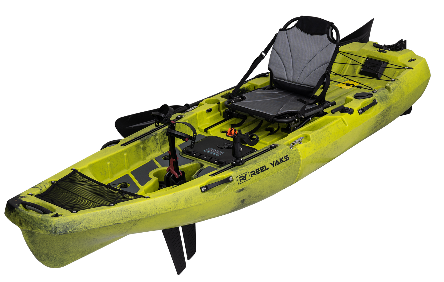 Reel Yaks 10ft Radar Modular Fin Drive Pedal Fishing Kayak | 430lbs Capacity | 2 Piece