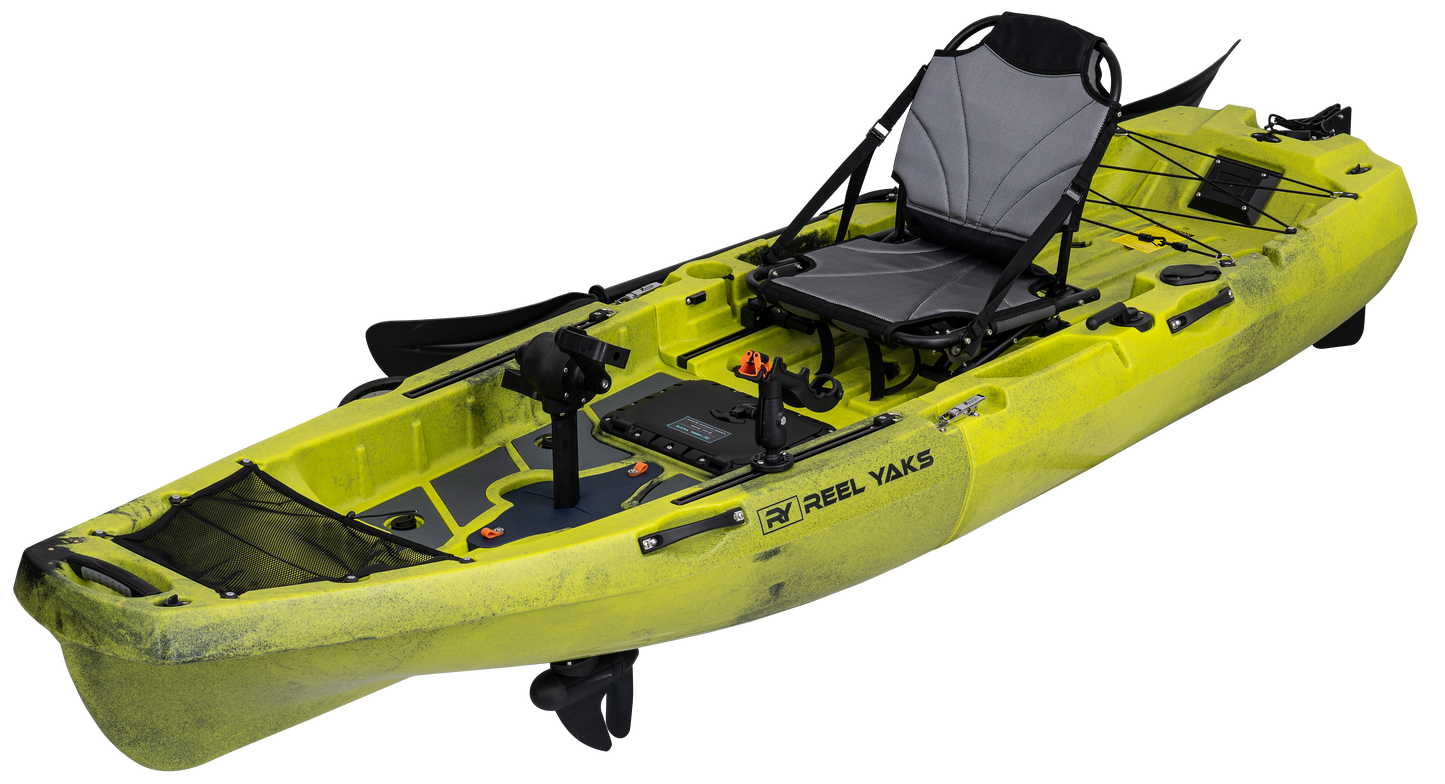 Reel Yaks 10ft Radar Modular Propeller Drive Pedal Fishing Kayak | 430lbs Capacity | 2 Piece