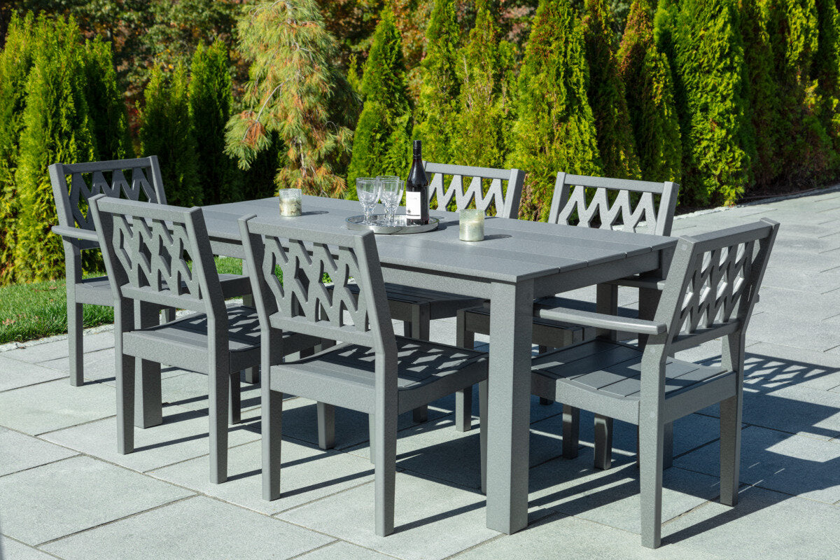 Seaside Casual Greenwich Dining Arm Chair Diamond Back Style