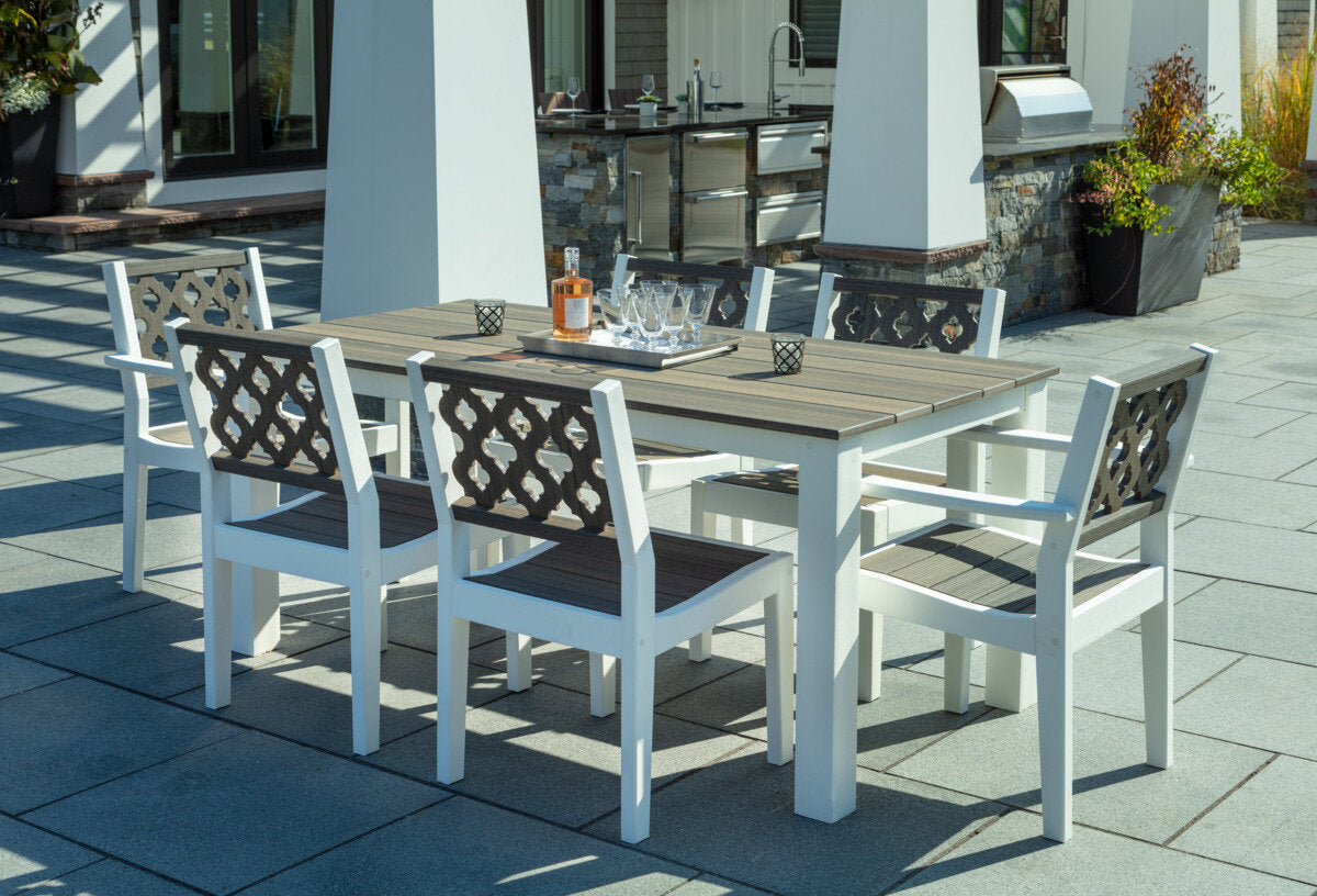 Seaside Casual Greenwich Dining Arm Chair Provencal Back Style