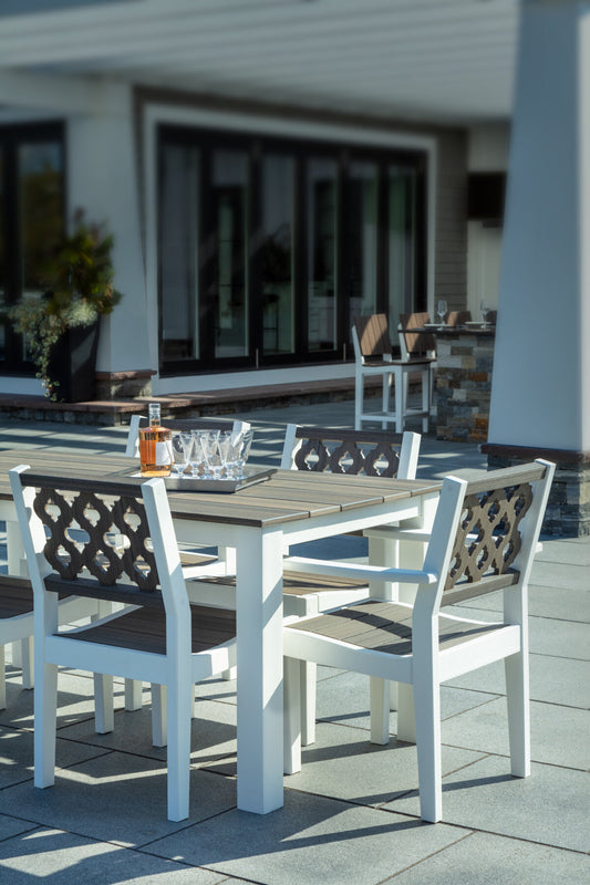 Seaside Casual Greenwich Dining Side Chair Provencal Back Style