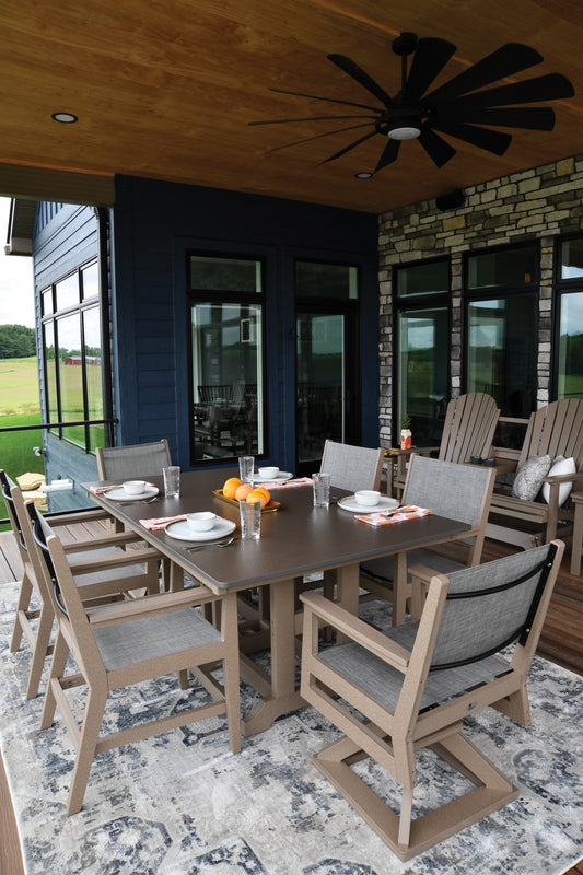 Berlin Gardens Mayhew Sling Swivel Rocker Dining Chair