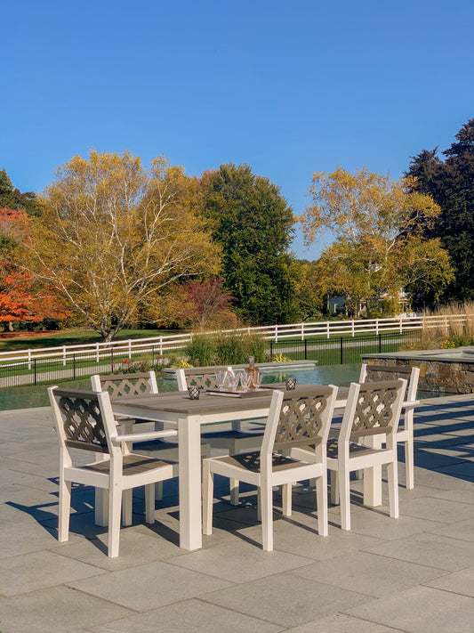 Seaside Casual Greenwich Dining Arm Chair Provencal Back Style