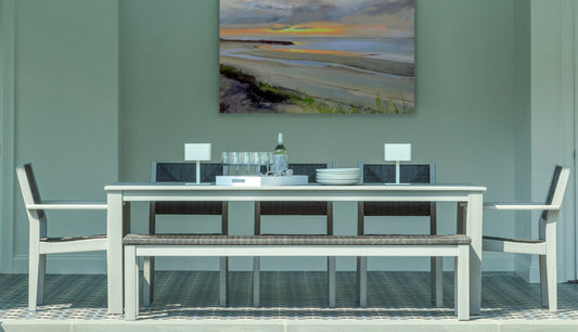 Seaside Casual Greenwich 80" Slatted Dining Bench