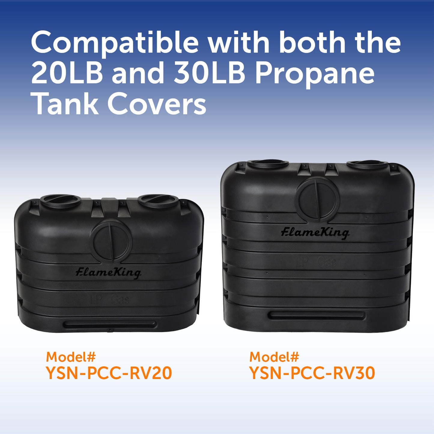 Flame King 2 pack Replacement Caps for Dual Propane Tank Cover
