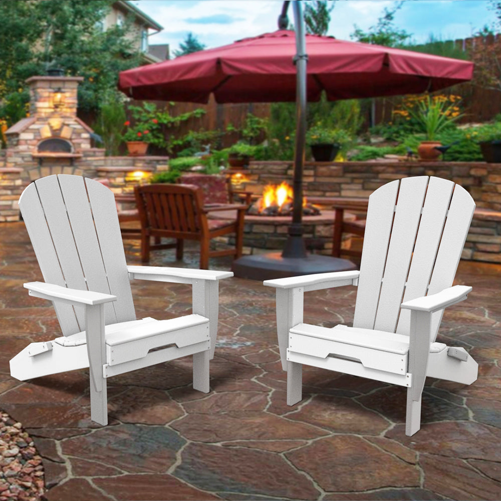 PolyTEAK Heritage Folding Adirondack Chair by ResinTEAK