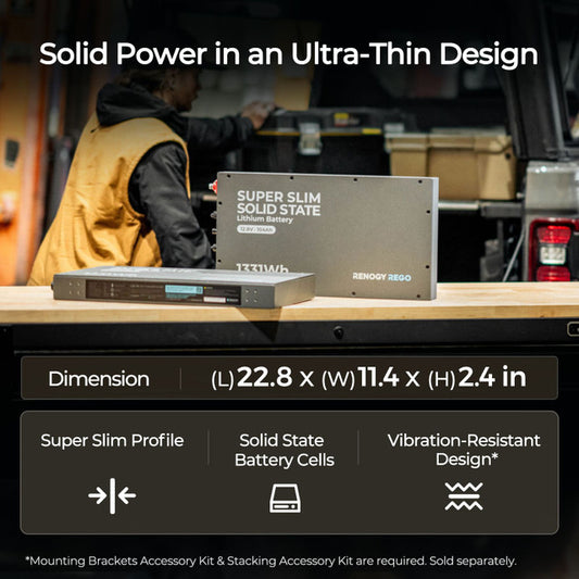 Renogy REGO - 12.8V 104Ah Super Slim Lithium Iron Phosphate Battery