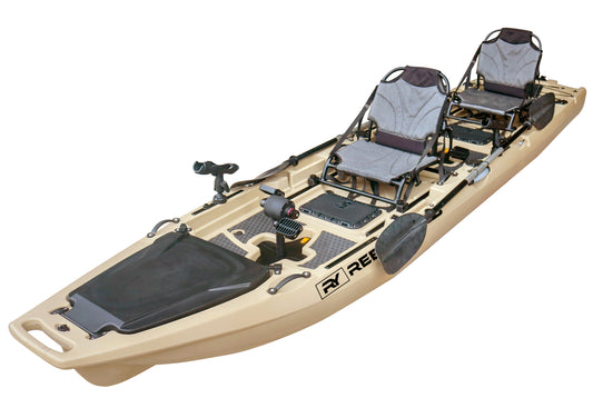 Reel Yaks 13.8ft Rocket Propeller Drive Tandem & Solo Modular Fishing Kayak | Propeller Drive | 550lbs Capacity | 3 Piece