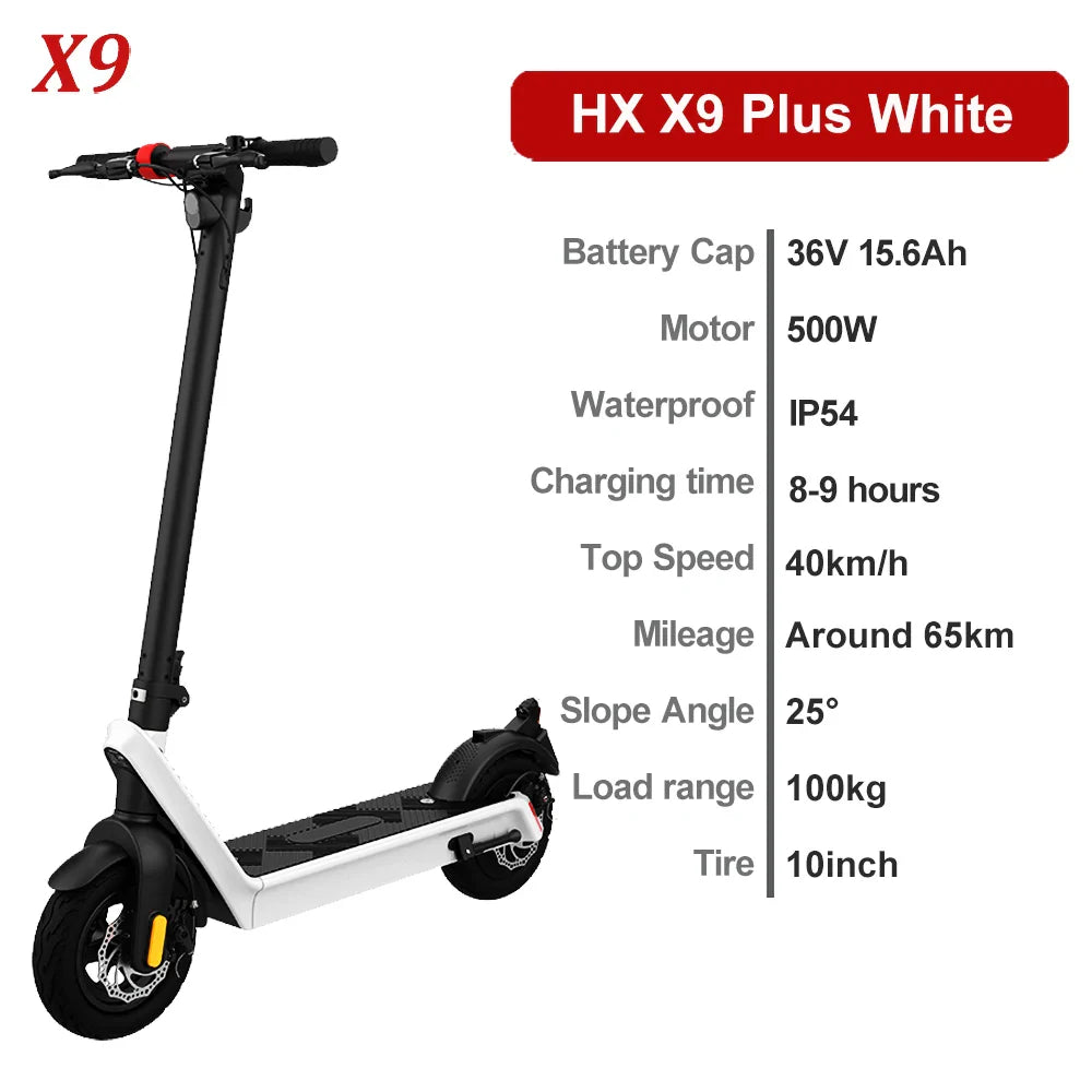 eBike Boys HX X9 PLUS Electric Scooter - Foldable, 60-80km Range, Unisex