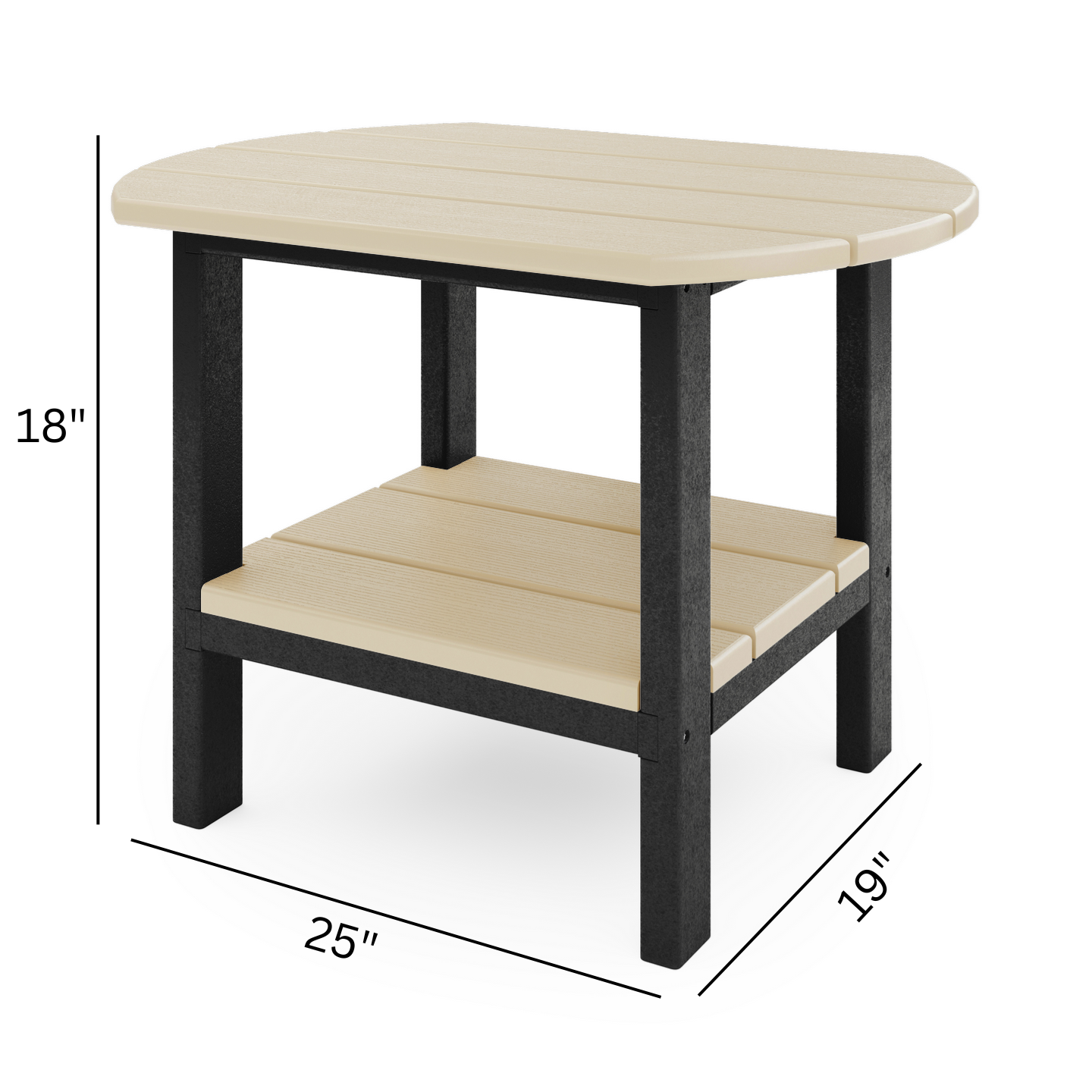 SoPoly 25" St. Simons Oval Side Table