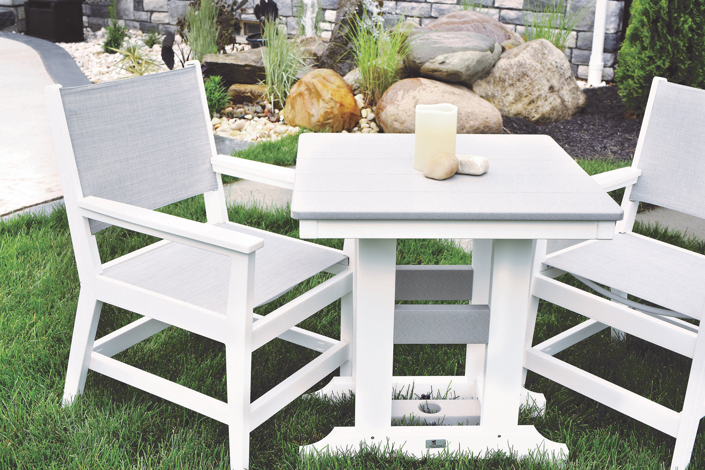 Berlin Gardens Mayhew Sling Swivel Rocker Dining Chair