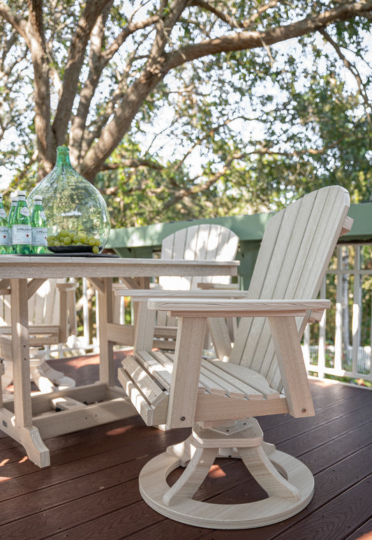Berlin Gardens Comfo Back Adirondack Swivel Rocker Dining Chair