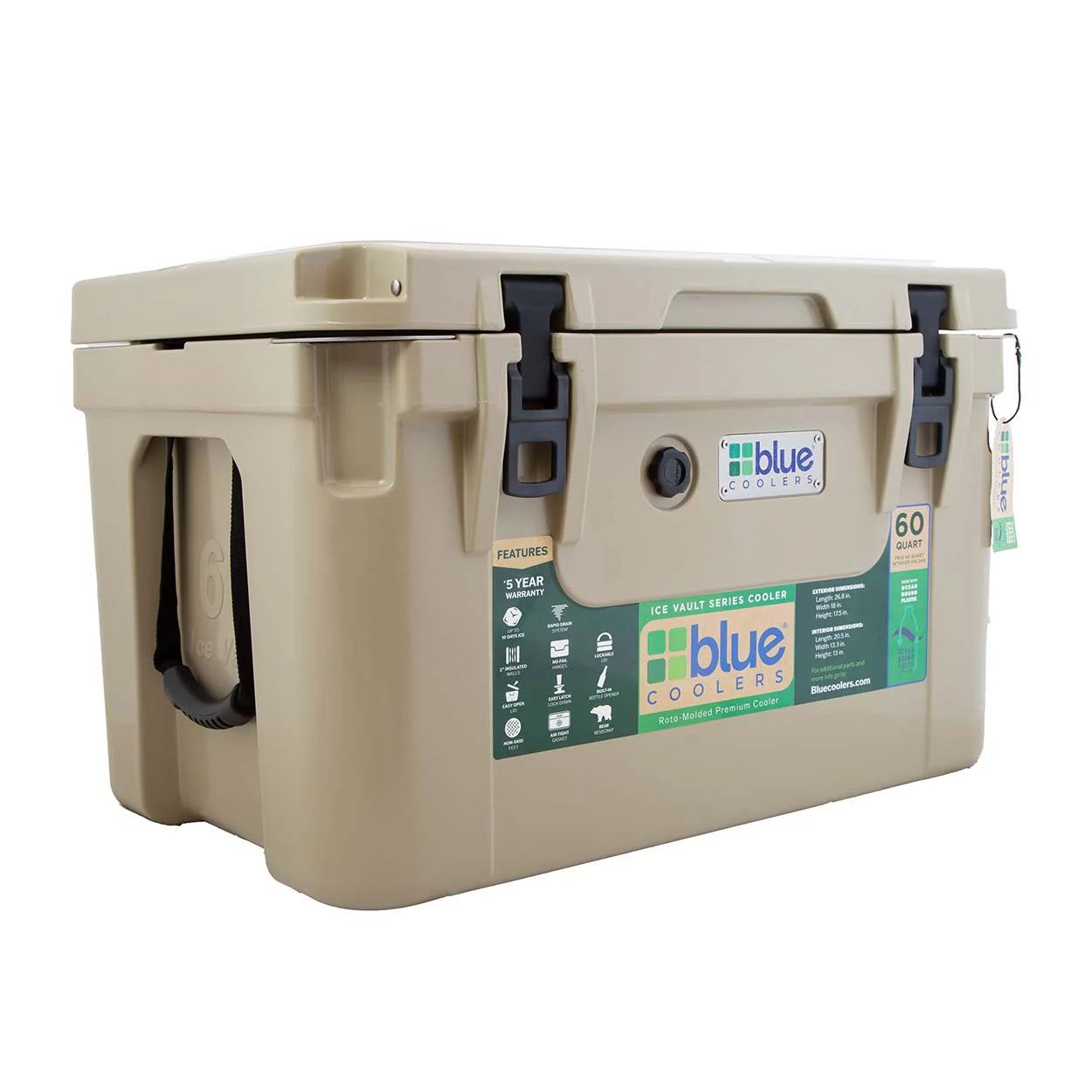 Blue Coolers 60 Quart Ice Vault Roto-Molded Cooler