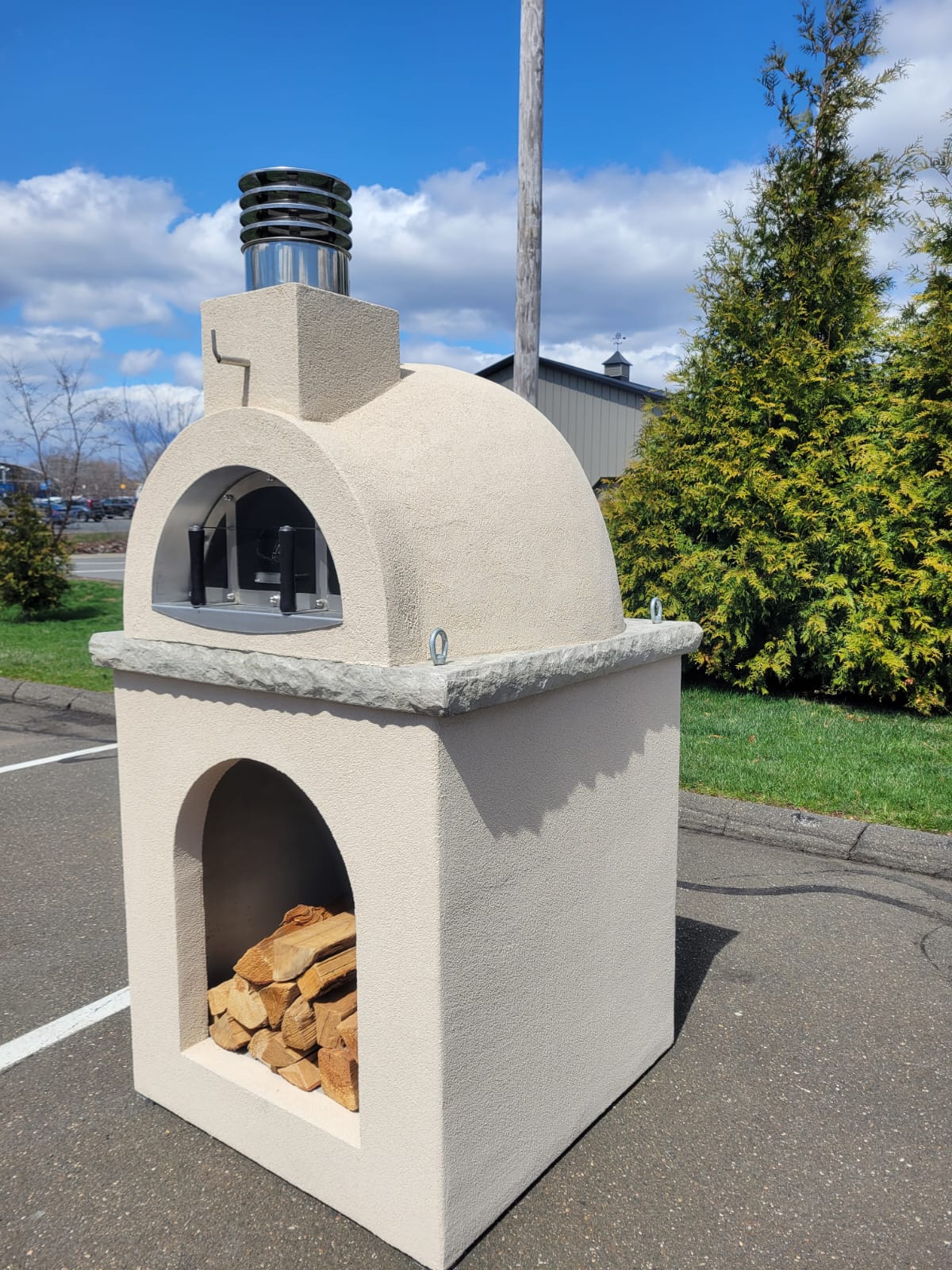ProForno Sierra Dune with Matching Base Traditional Wood Fired Brick Pizza Oven