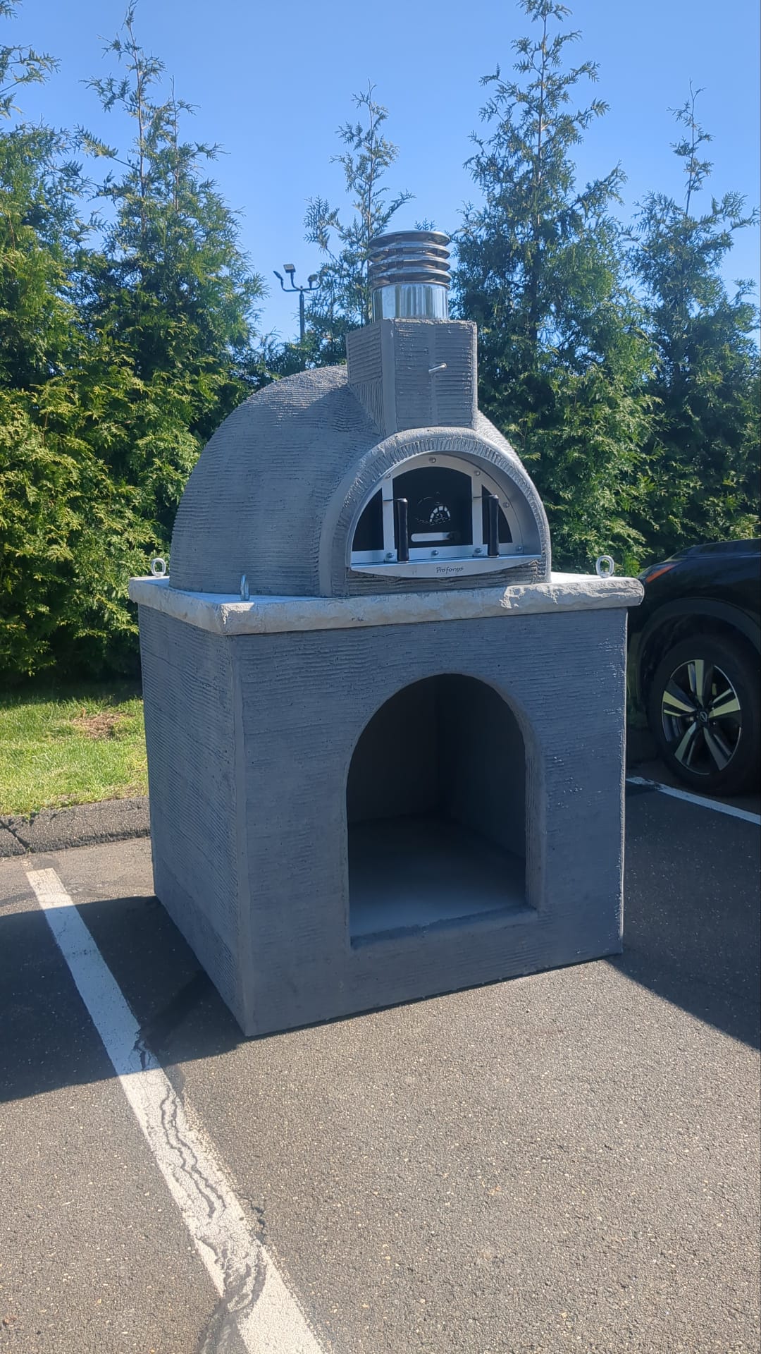 ProForno Naked with Matching Base Traditional Wood Fired Brick Pizza Oven
