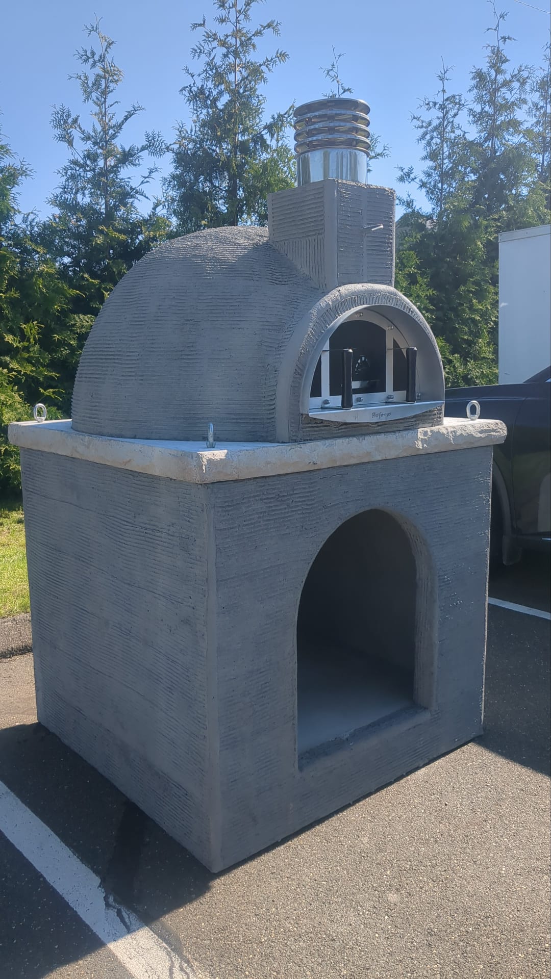ProForno Naked with Matching Base Traditional Wood Fired Brick Pizza Oven