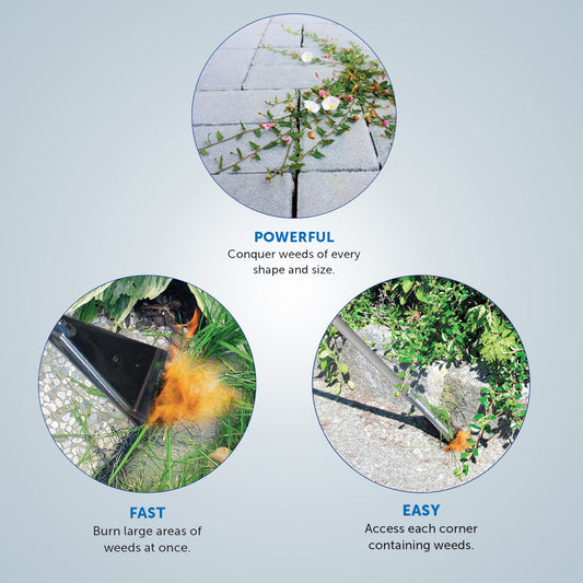 Flame King Propane Torch Wide Flame Weed Burner with Integrated Push Button Igniter