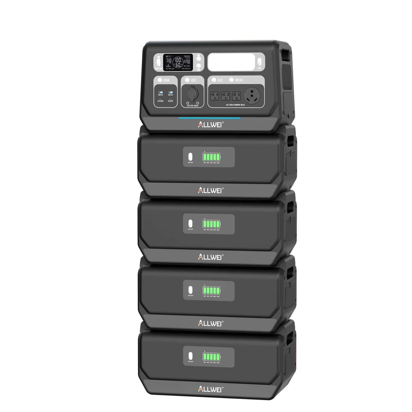 ALLWEI PPS2400+4* B200 PRO | Home Battery Backup up to 10kWh
