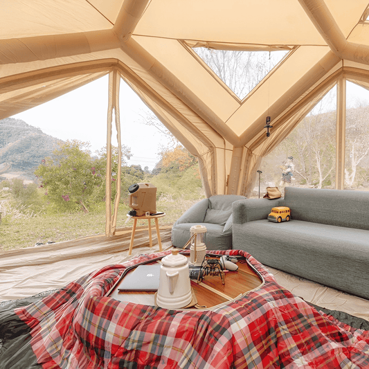 Coody AirTent Hub Shelter Beige Inflatable Tents for Camping (2-6 Person)